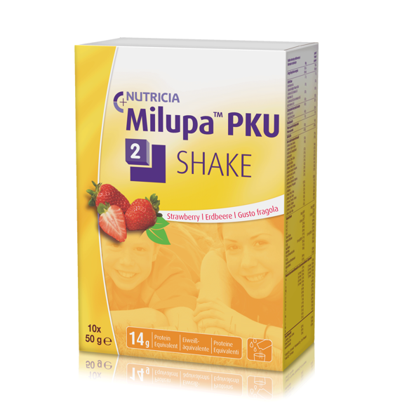 Bild von PKU 2-shake Erdbeere 10 x 50 g
